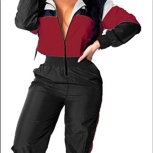 One piece windbreaker jumpsuit